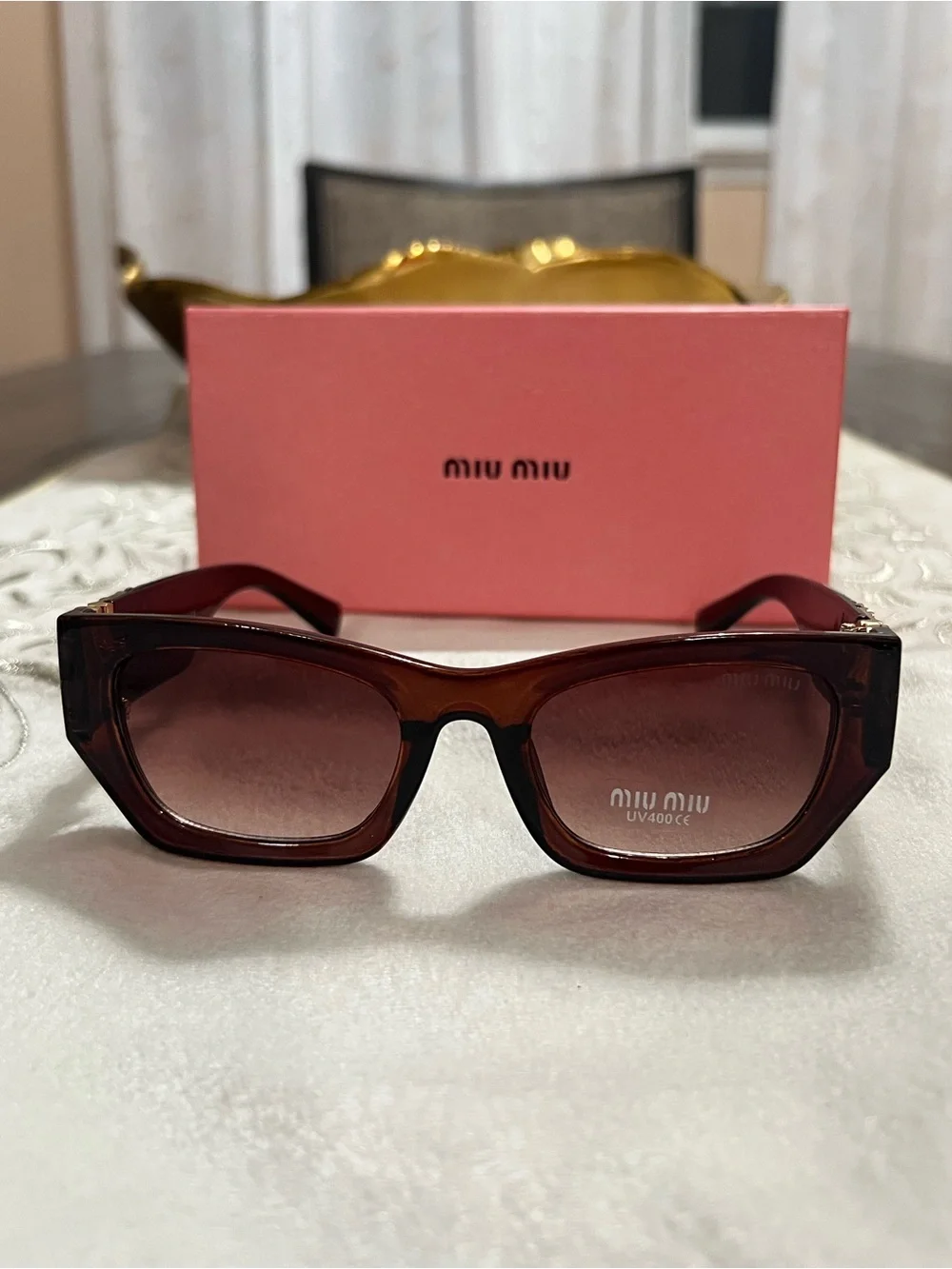 Miu Miu Brown Tortoiseshell Sunglasses